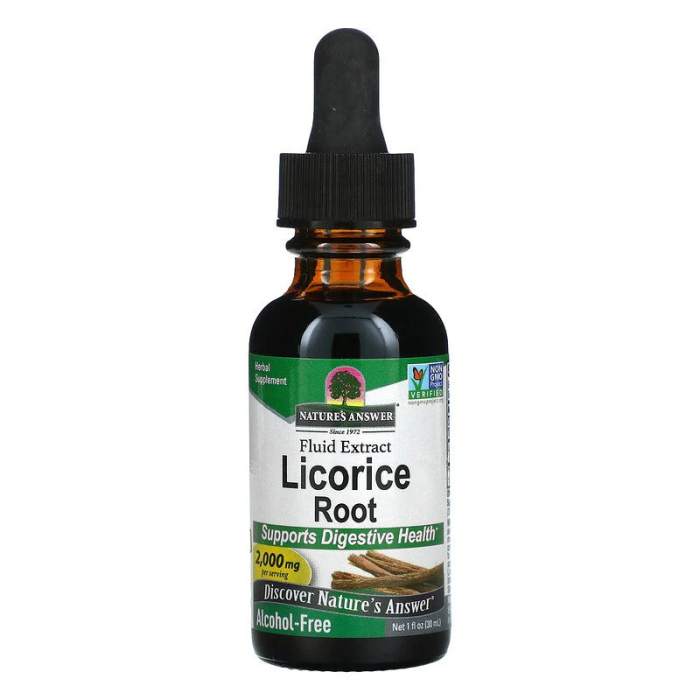 Nature's Answer, Licorice Root Fluid Extract Alcohol-Free  سيروم عرق السوس 